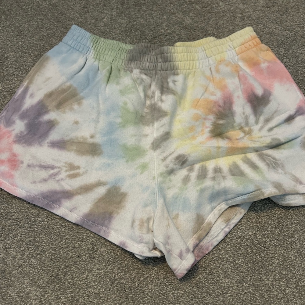 Abercrombie & Fitch Multicolor Tie-Dye High Waist Shorts